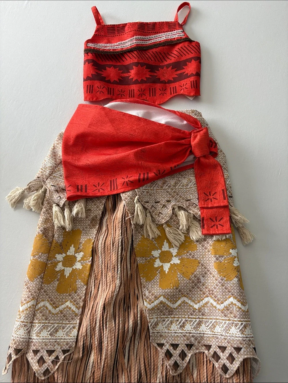 Disney Red Tribal Crop Top & Sash Kids Accessory Set